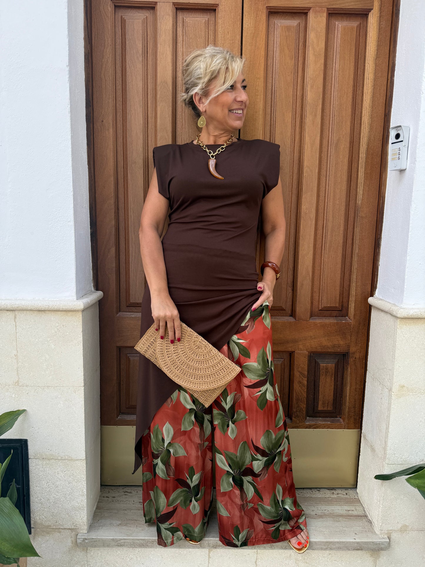 PANTALÓN SATINADO ESTAMPADO