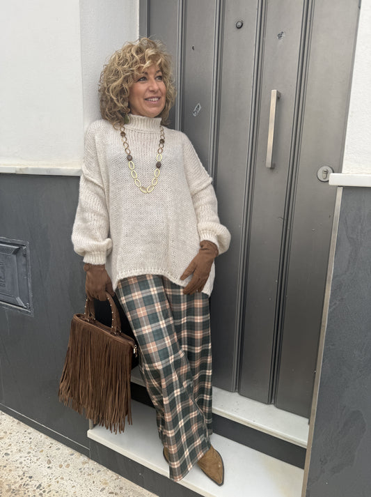 PANTALÓN SUAVE CUADROS