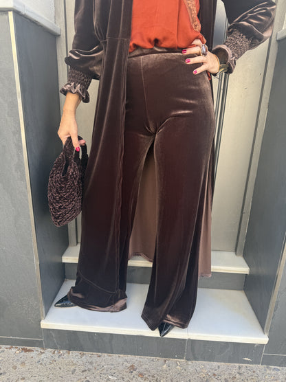 CALÇAS DE BRAÇADEIRA DE VELUDO