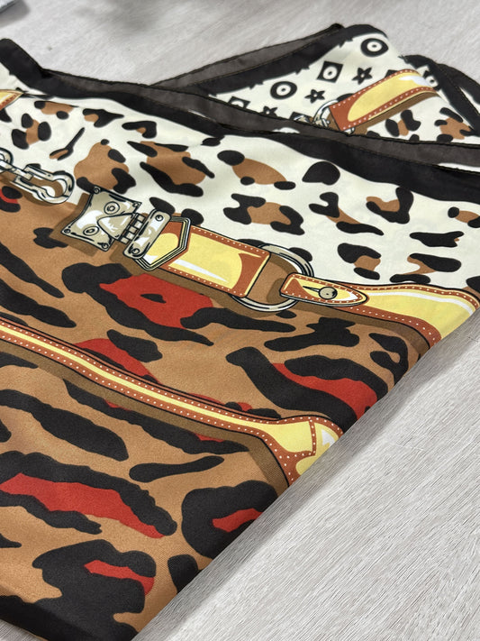 PAÑUELO LEOPARDO ESTAMPADO