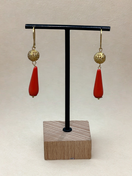 PENDIENTE BOLA CALADA