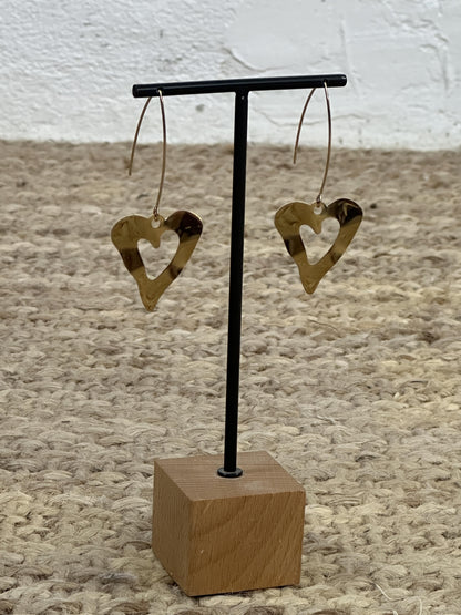 PENDIENTE CORAZÓN RELIEVE