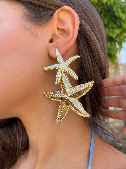 DOUBLE STAR EARRING