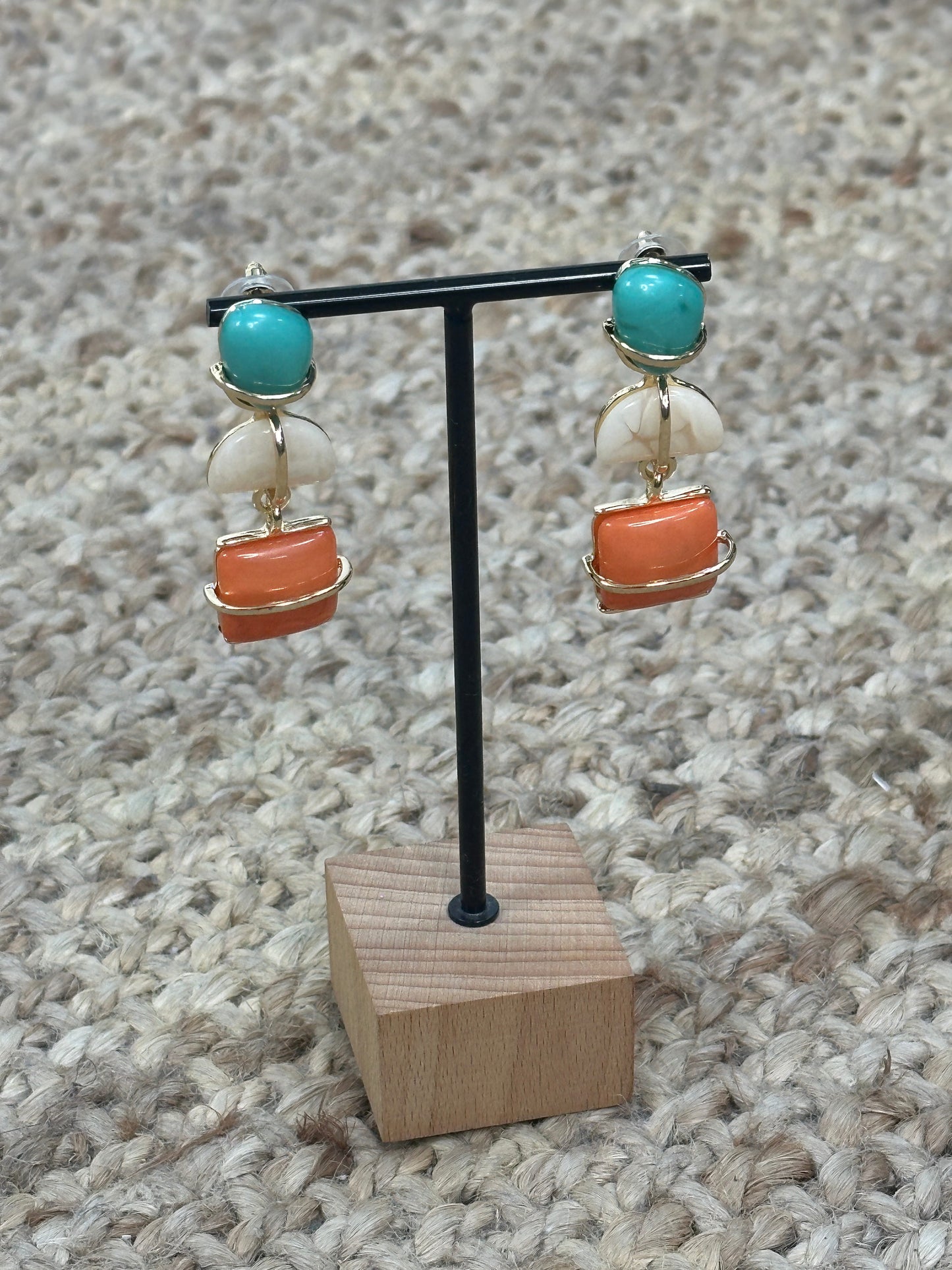 PENDIENTE LARGO ENGARZADO