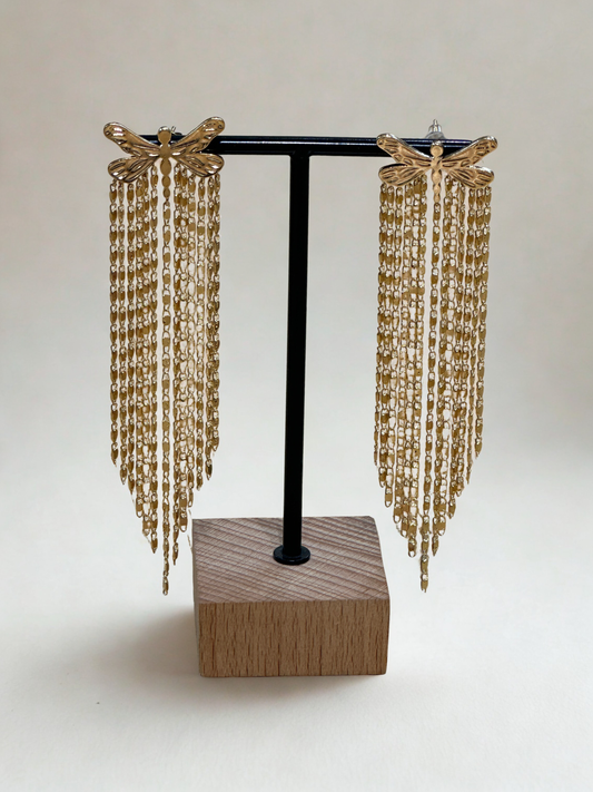 PENDIENTE LARGO MARIPOSA