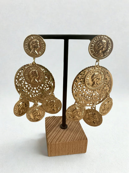 PENDIENTE MANDALA MONEDAS