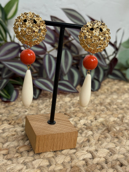 PENDIENTE SOL DE CORAL