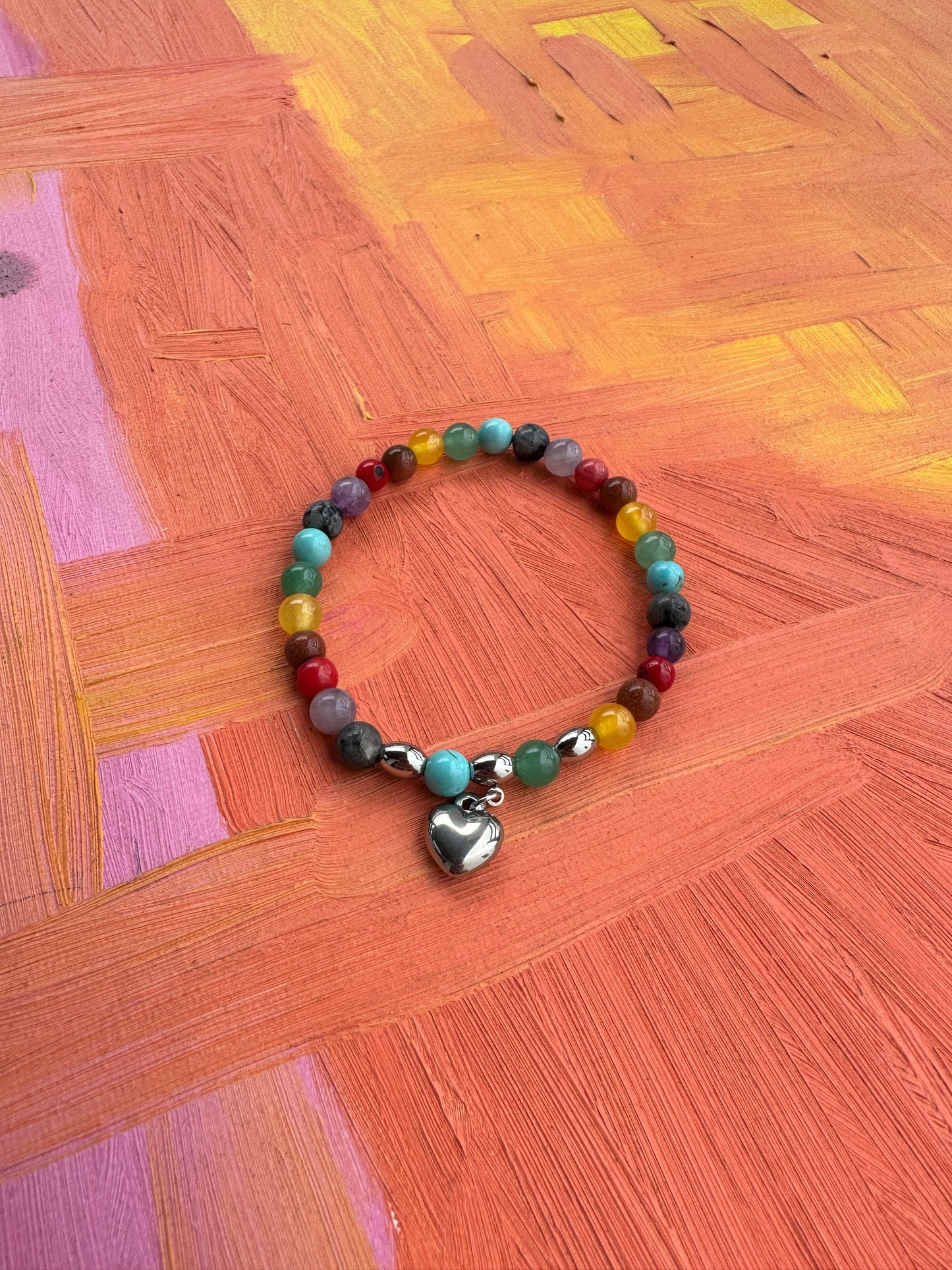 PULSERA PIEDRAS CORAZÓN