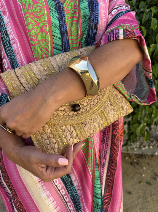PULSERA ASIMÉTRICA DORADA