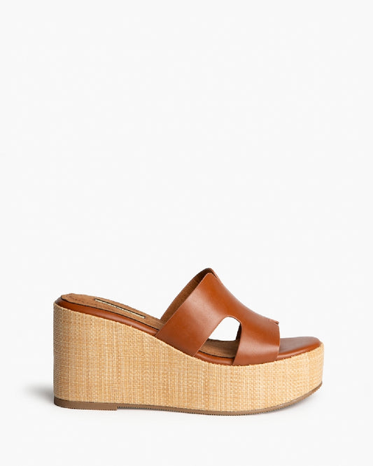 SANDALIA CUÑA RAFIA