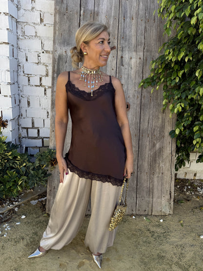 PANTALÓN BOMBACHO SATINADO