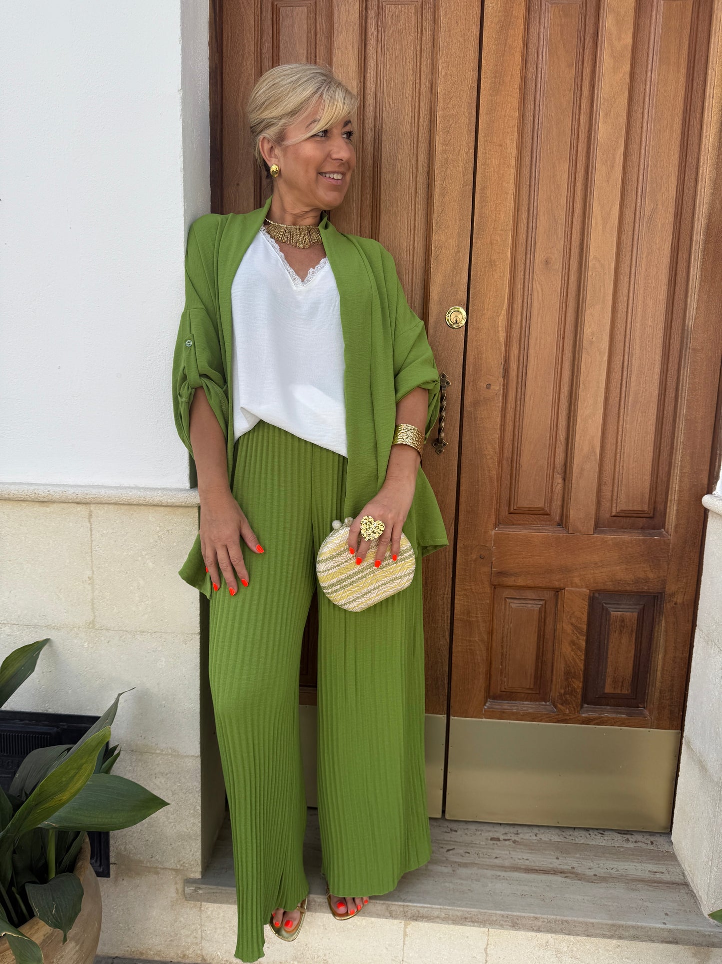 TRAJE CHAQUETA PLISADO