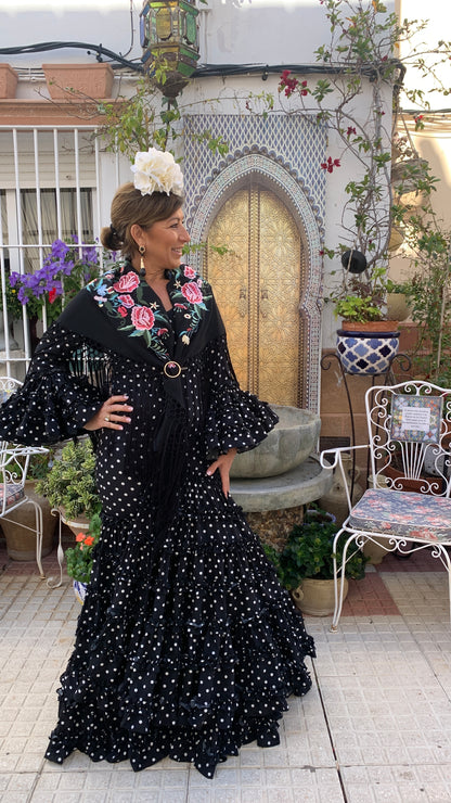 TRAJE DE FLAMENCO PRETO LOLA