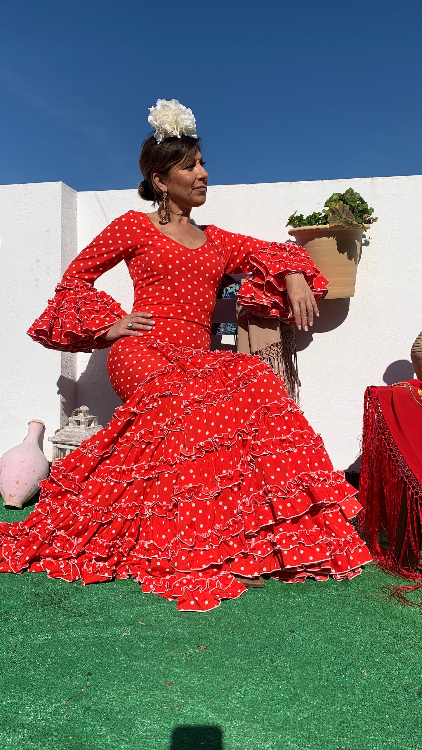 TRAJE LOLA FLAMENCO VERMELHO