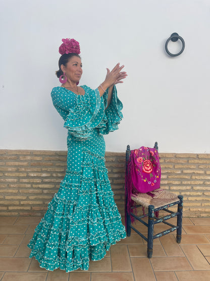 TRAJE DE FLAMENCA LOLA ROSA FUCSIA – YERBABUENA MODA