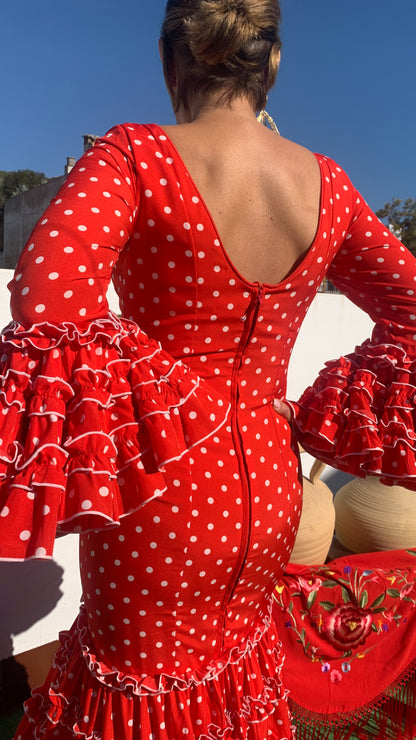 TRAJE LOLA FLAMENCO VERMELHO