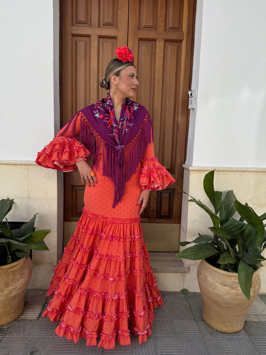 TRAJE DE FLAMENCA TARANTO LUNARES