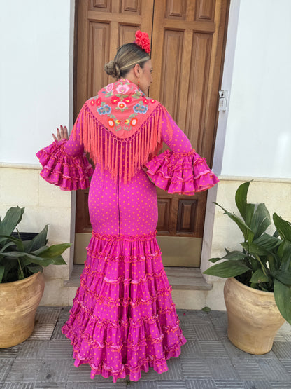 TRAJE DE FLAMENCA TARANTO LUNARES