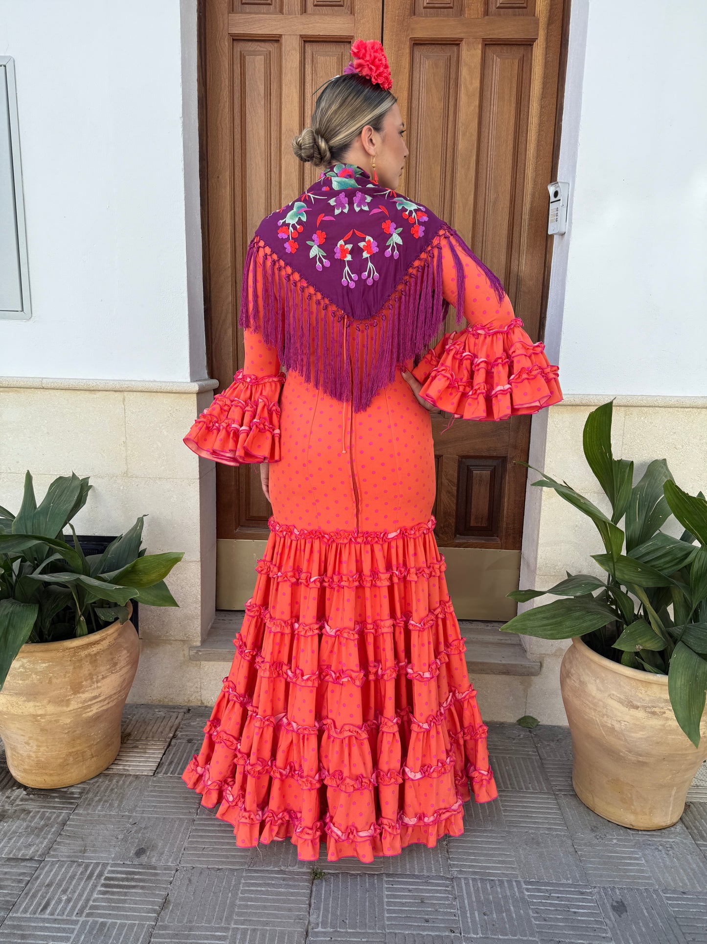 TRAJE DE FLAMENCA TARANTO LUNARES