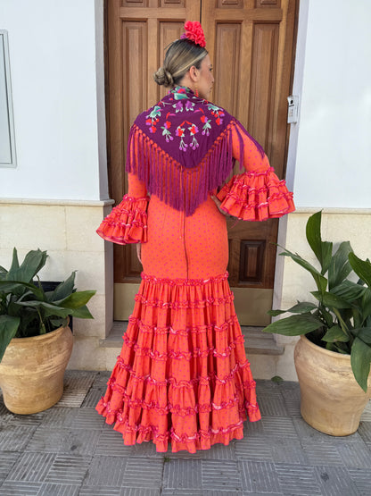 TRAJE DE FLAMENCA TARANTO LUNARES