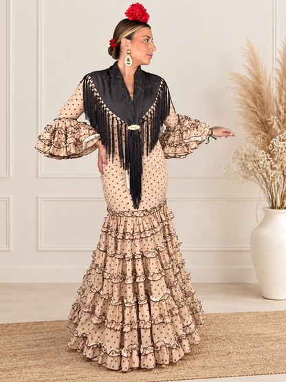 TRAJE DE FLAMENCA TARANTO LUNARES
