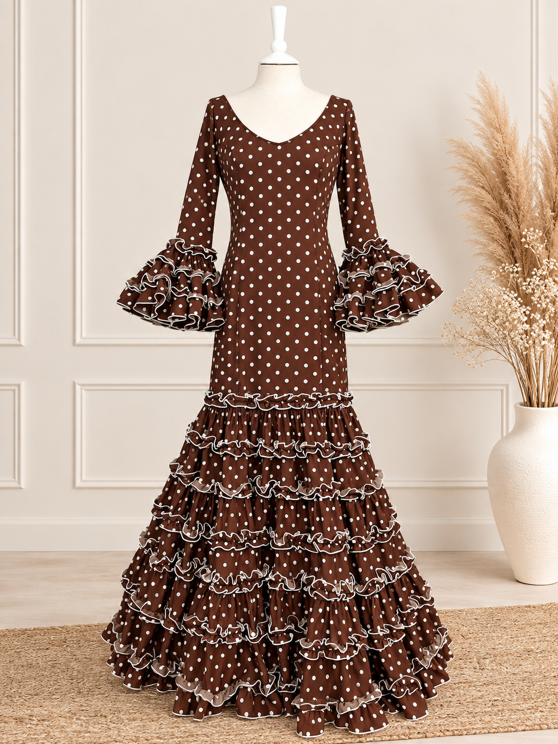 TRAJE DE FLAMENCA TARANTO LUNARES