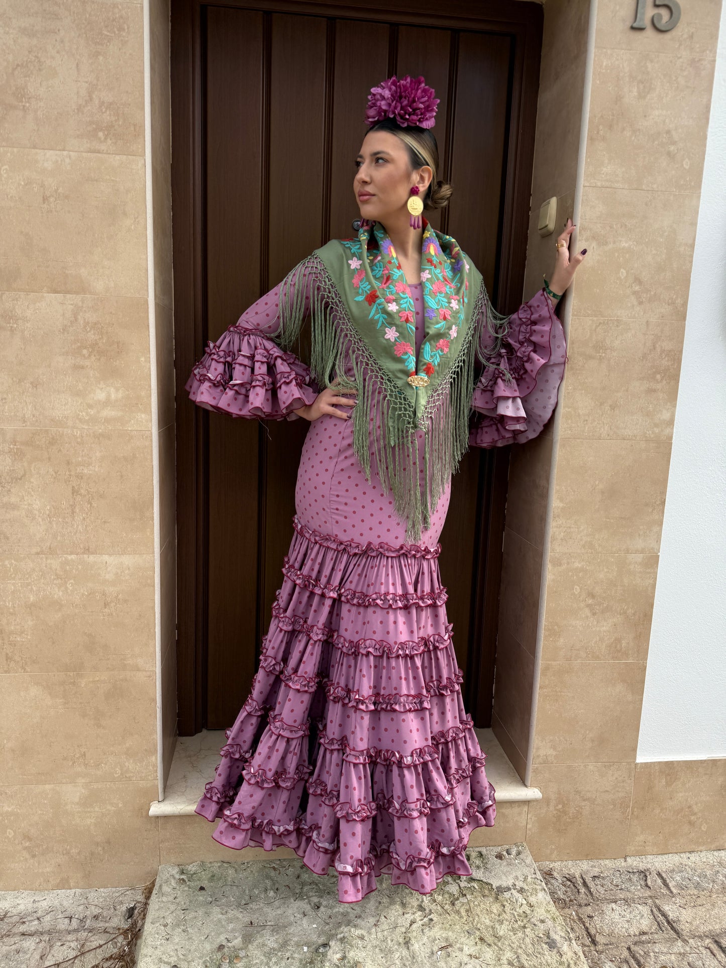 TRAJE DE FLAMENCA TARANTO LUNARES