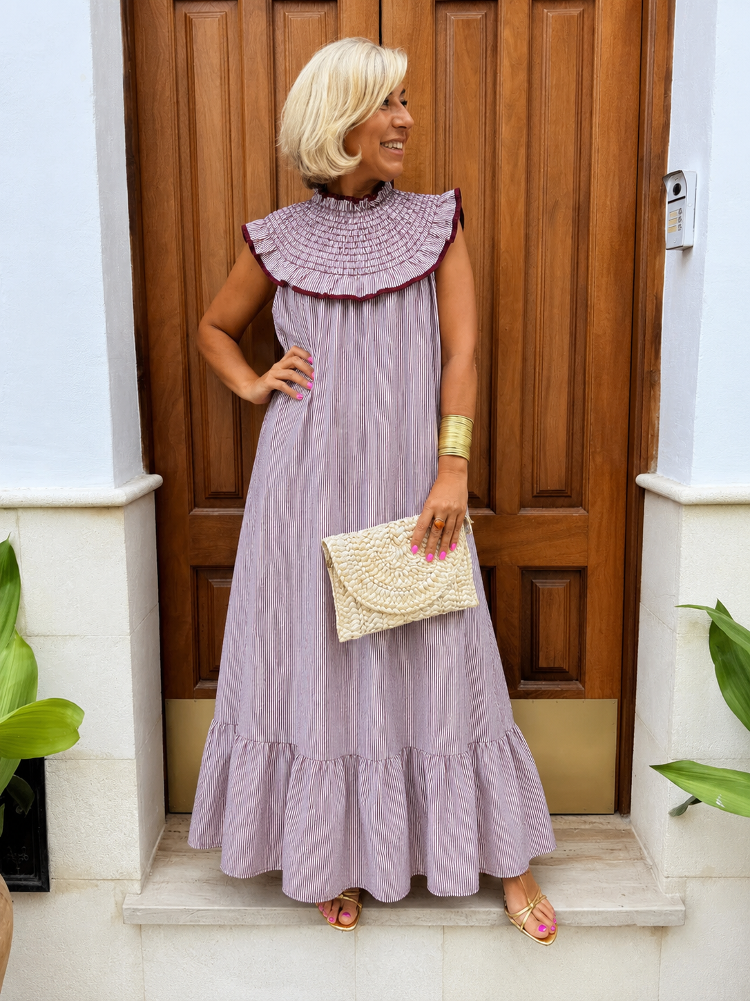 VESTIDO RAYAS MARINA