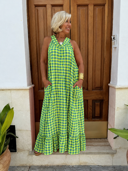 VESTIDO VICHY FLUOR