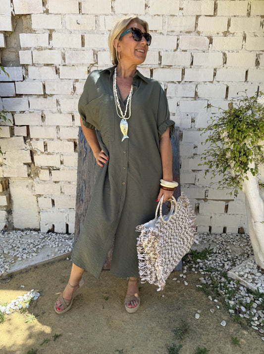 VESTIDO CAMISERO GOMA
