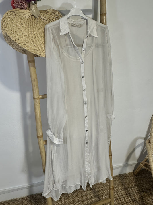 VESTIDO CAMISA TRANSPARENTE