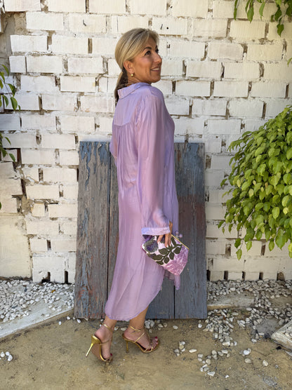 VESTIDO CAMISERO TRANSPARENCIA