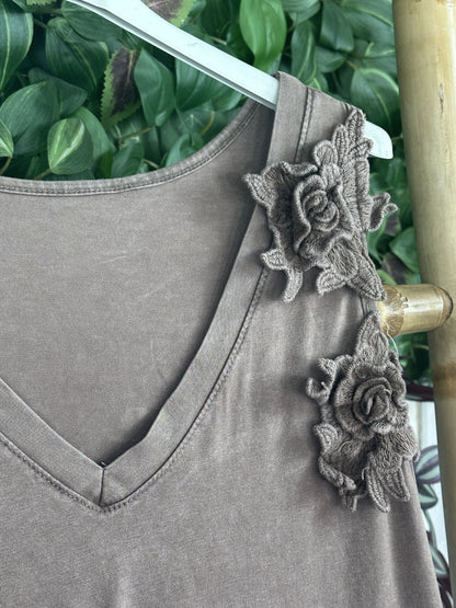 VESTIDO CAMISETA FLOR