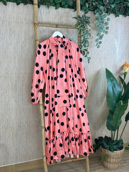 VESTIDO CUELLO LAZO