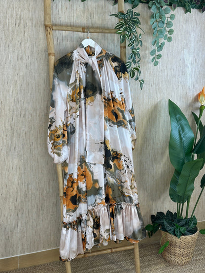 VESTIDO CUELLO LAZO