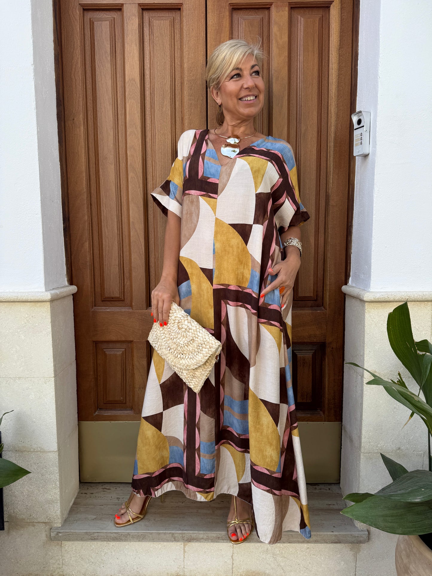 VESTIDO ESTAMPADO GEOMÉTRICO