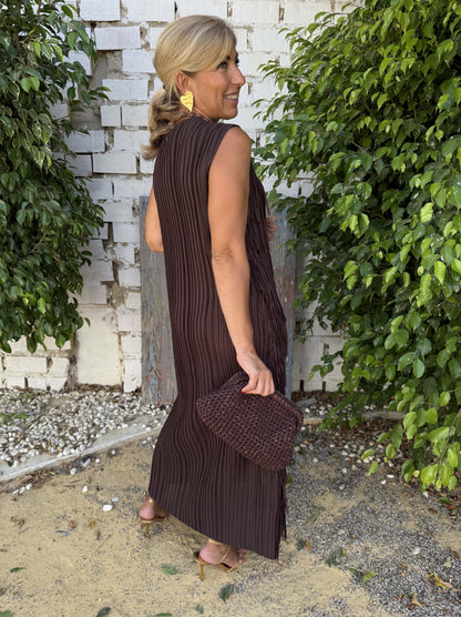 VESTIDO FLECOS SIN MANGA