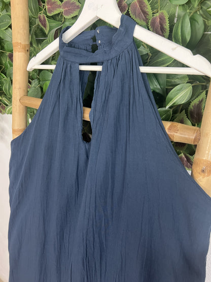 VESTIDO HALTER ALGODÓN