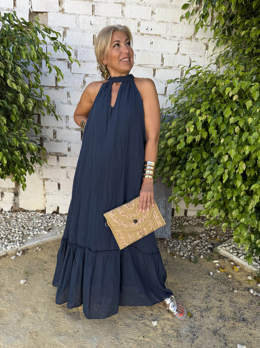 VESTIDO HALTER ALGODÓN