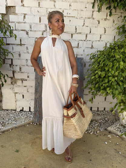 VESTIDO HALTER ALGODÓN