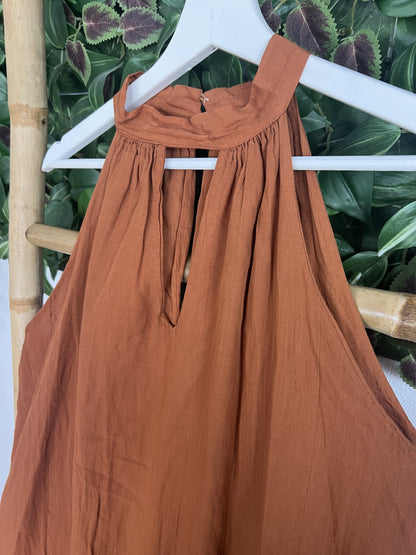 VESTIDO HALTER ALGODÓN