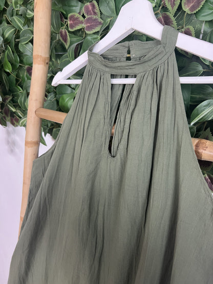 VESTIDO HALTER ALGODÓN