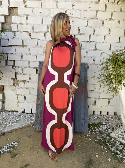 VESTIDO HALTER LICRA FRÍA ESTAMPADO