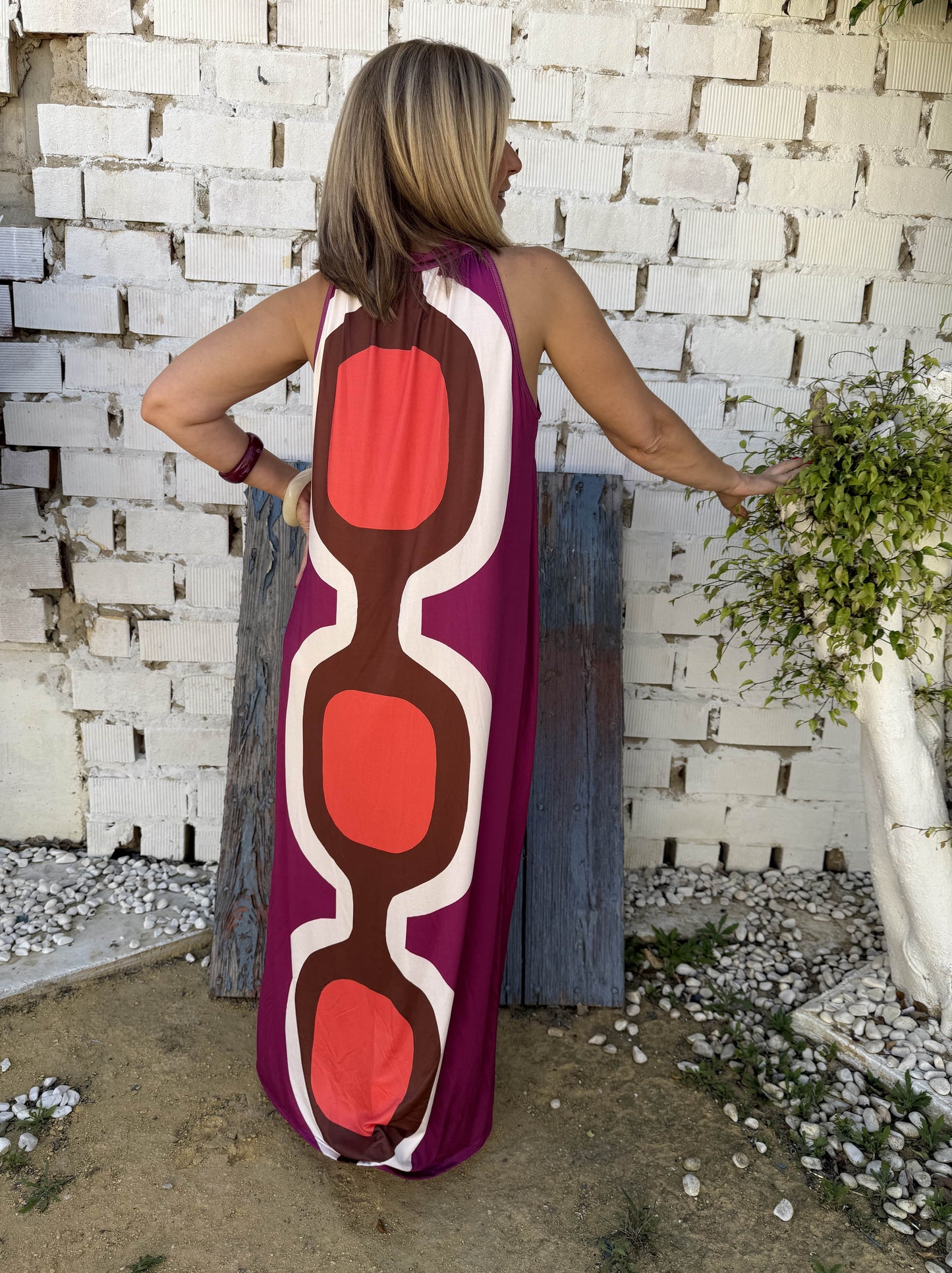 VESTIDO HALTER LICRA FRÍA ESTAMPADO