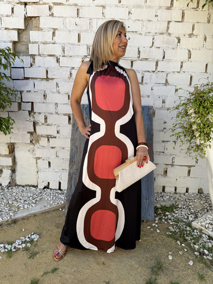 VESTIDO HALTER LICRA FRÍA ESTAMPADO