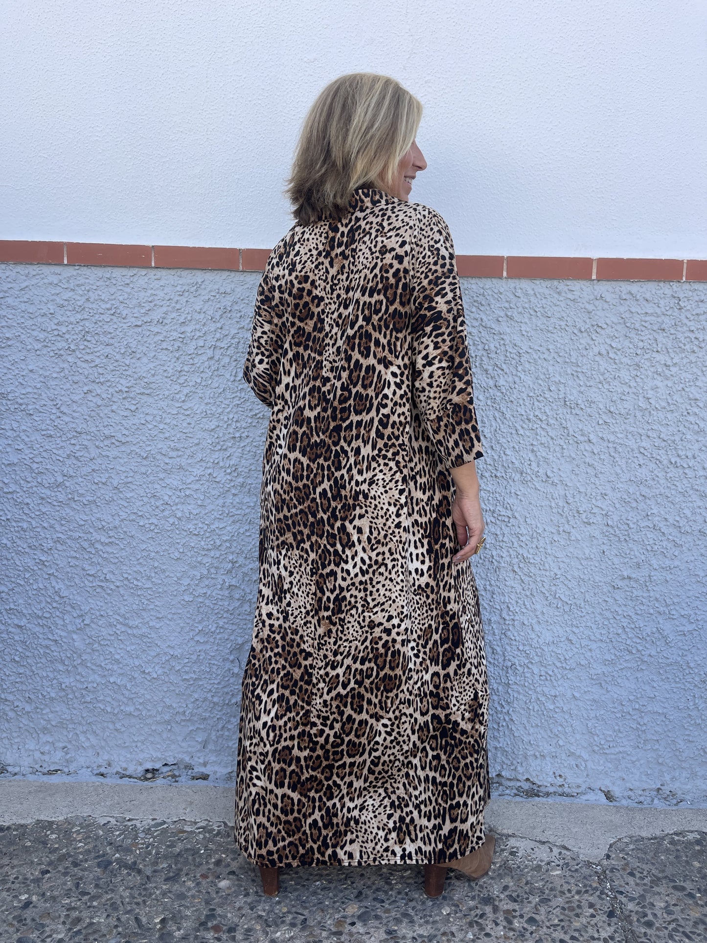 VESTIDO MANGA MURCIÉLAGO LEOPARDO