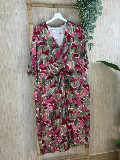 PREVENTA - VESTIDO NUDO HOJAS