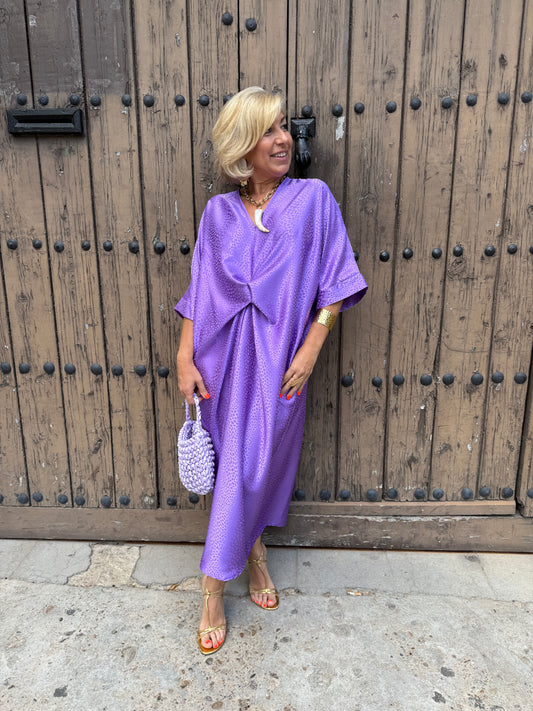 VESTIDO NUDO SATINADO
