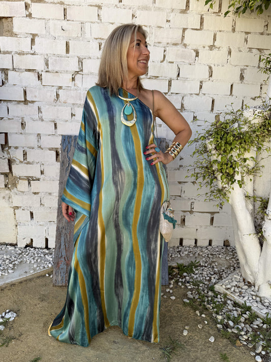 VESTIDO RAYAS ASIMÉTRICO