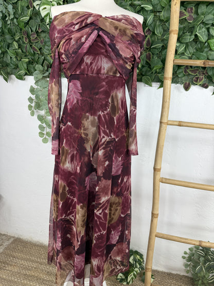 VESTIDO TUL MANGA LARGA